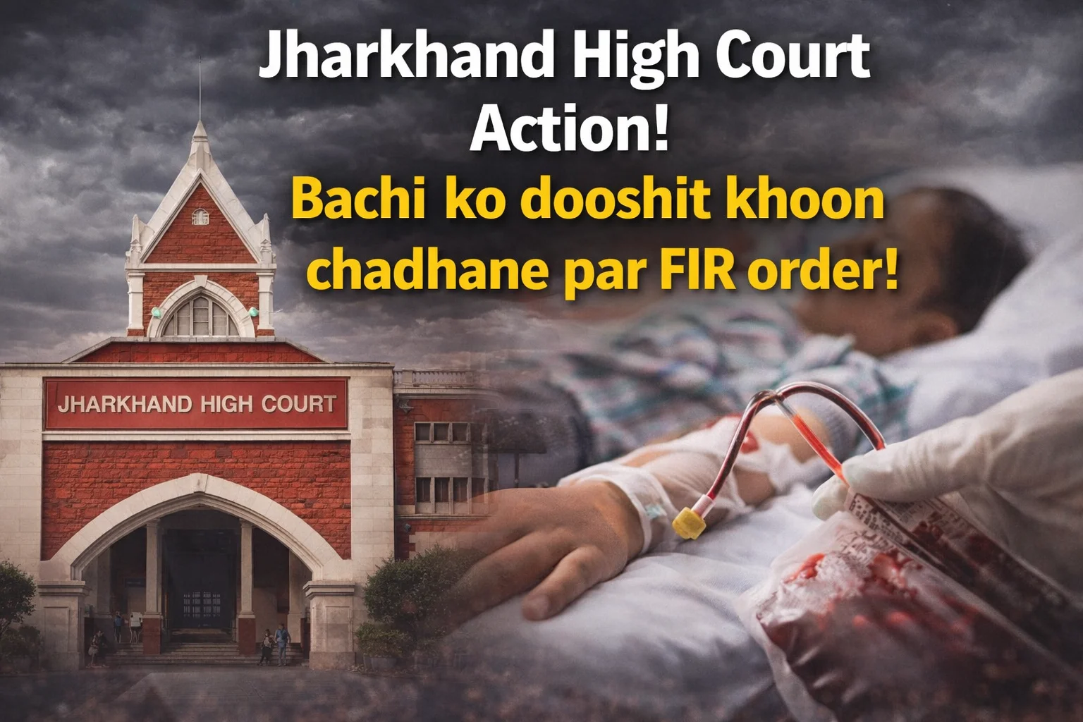 Jharkhand High Court Action! Bachon ko dooshit khoon chadhane par FIR order!