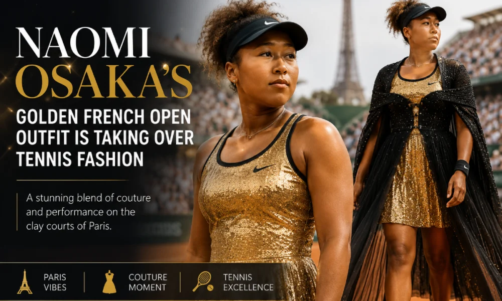 Naomi Osaka’s Golden French Open Outfit Is Taking Over Tennis Fashion