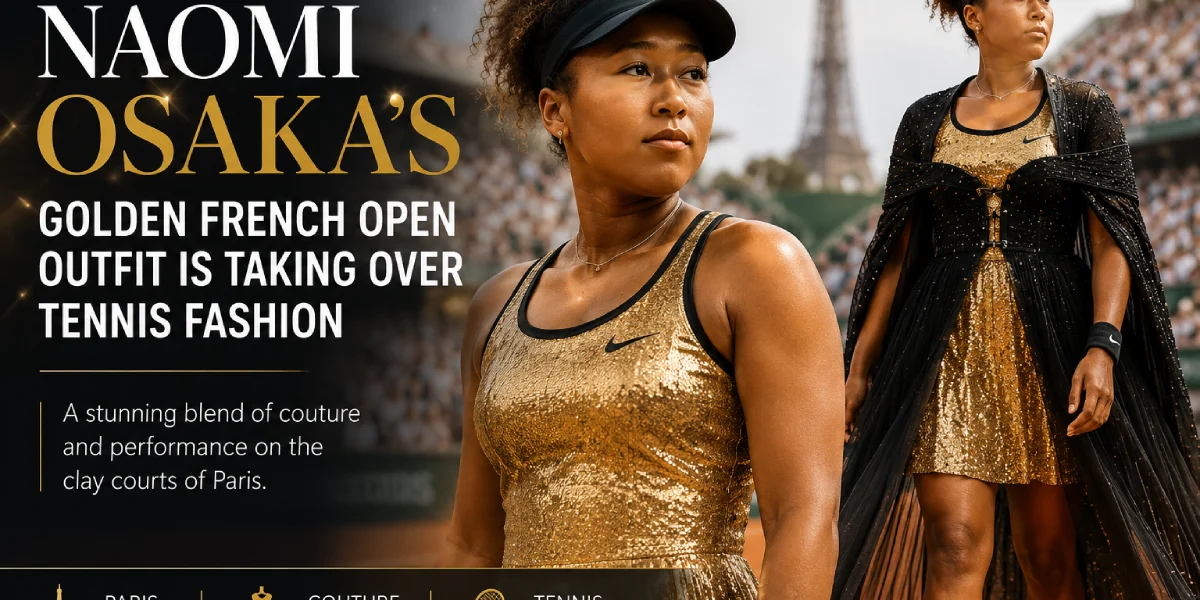 Naomi Osaka’s Golden French Open Outfit Is Taking Over Tennis Fashion