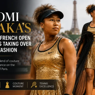 Naomi Osaka’s Golden French Open Outfit Is Taking Over Tennis Fashion